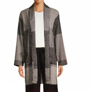 Eileen  Fisher Hazy Blocks Duster Jacket
